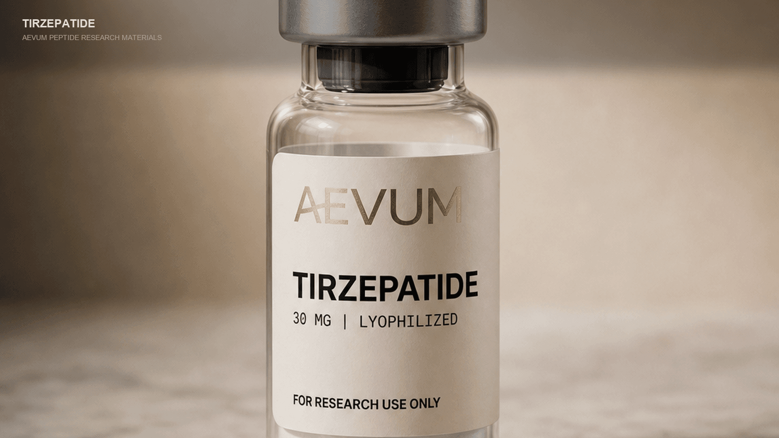 AEVUM III Tirzepatide branded research vial
