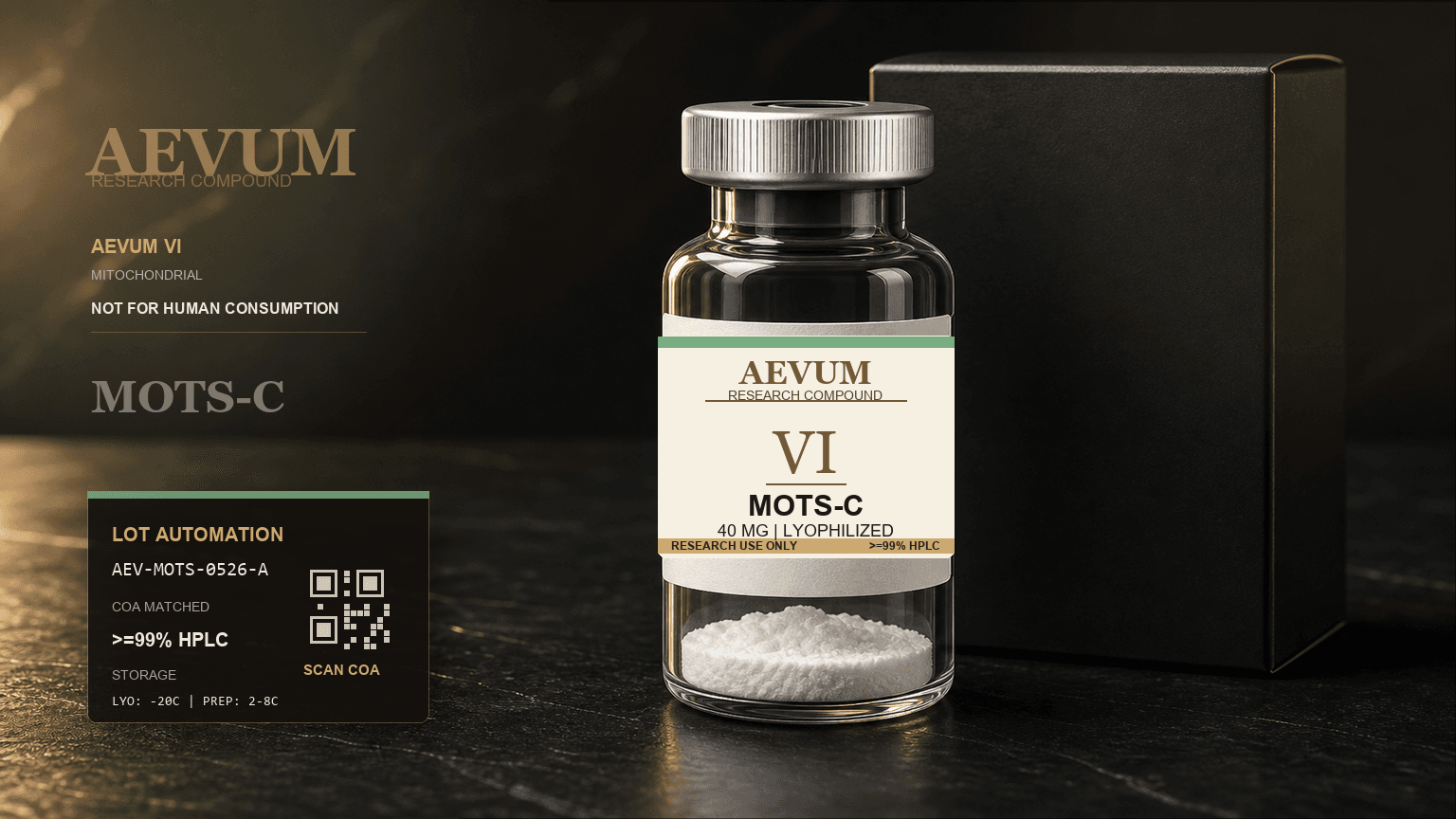 AEVUM VI MOTS-C branded research vial