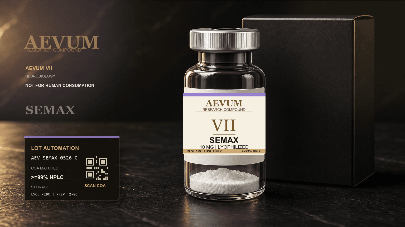 AEVUM VII Semax branded research vial